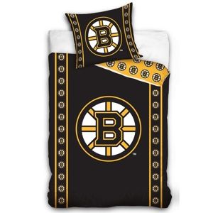 BedTex Bavlnené obliečky NHL Boston Bruins Stripes, 140 x 200 cm, 70 x 90 cm