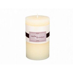 Dekoratívna sviečka Elegance vanilka a bavlna, 12 cm