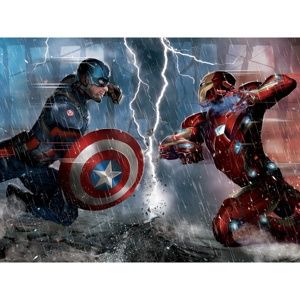 AG Art Detská fototapeta XXL Captain America a Iron Man 360 x 270 cm, 4 diely 