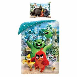 Halantex Detské bavlnené obliečky Angry Birds Movie 2 modrá, 140 x 200 cm, 70 x 90 cm