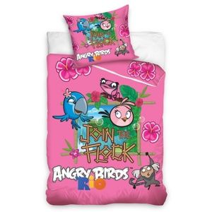 Tip Trade Bavlnené obliečky Angry Birds Rio Stella, 140 x 200 cm, 70 x 80 cm