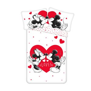 Jerry Fabrics Detské bavlnené obliečky Mickey and Minnie Love 05, 140 x 200 cm, 70 x 90 cm