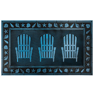BO-MA Trading Gumová rohožka Tri stoličky, 40 x 60 cm
