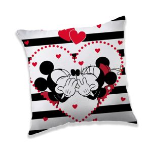 Jerry Fabrics Vankúšik Mickey a Minnie in Stripes, 40 x 40 cm