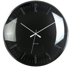 Karlsson 5623BK Designové nástenné hodiny, 40 cm