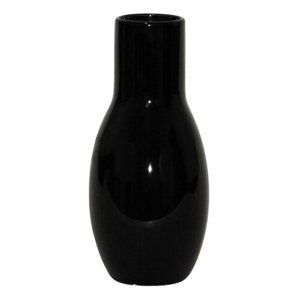 Autronic Keramická váza lesklá čierna, 20,5 cm
