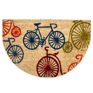 Home Elements Kokosová rohožka polkruh Bicykle, 40 x 60 cm