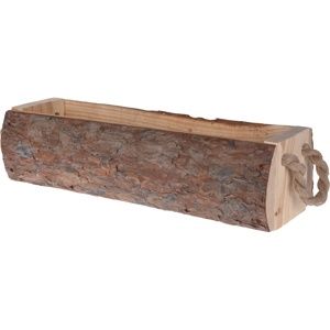 Koopman Drevený obal na kvetináč Wood log, 53 cm