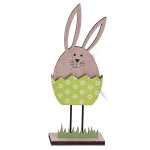 Koopman Veľkonočná dekorácia Zajačik vo vajíčku zelená, 21 cm