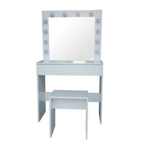 Kozmetický stolík so zrkadlom Kamila, 140 x 40 x 80 cm