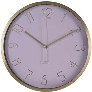 Nástenné hodiny Puntos ružová, pr. 30 cm