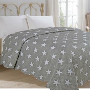 Jahu Prehoz na posteľ Stars sivá,  220 x 240 cm 