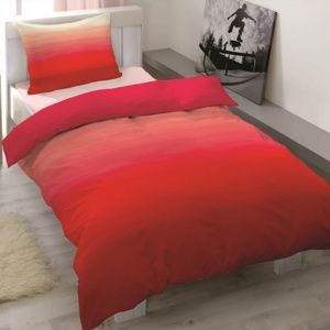 Saténové obliečky Balayage červená, 140 x 200 cm, 70 x 90 cm