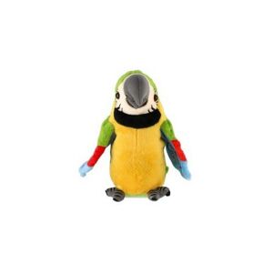 Teddies Papagáj opakujúci vety plyš na batérie so zvukom vo vrecku 10x20x12cm
