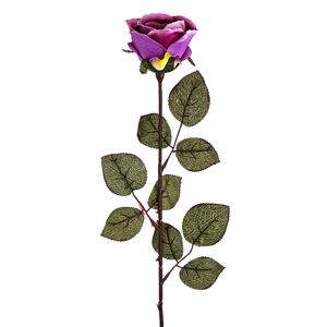 Umelá kvetina Ruža veľkokvetá 72 cm, fialová