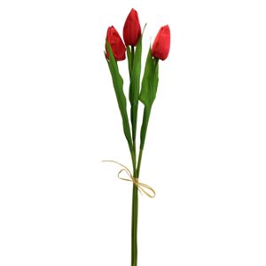 Umelá kytica tulipánov červená, 50 cm