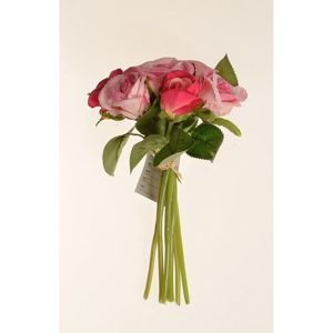 Umelá kytice ružových pukov, 22 cm