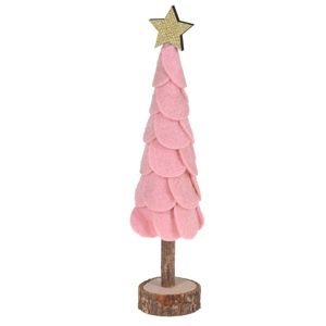 Vianočná dekorácia Felt tree 27 cm, ružová