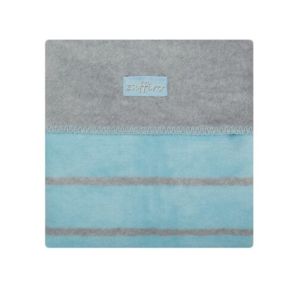 Detská bavlnená deka Womar 75x100 šedo-modrá 