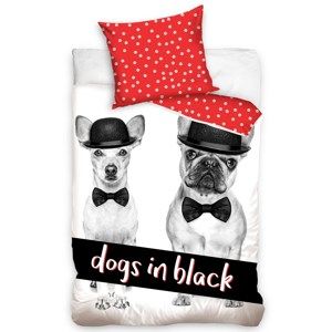 TipTrade Bavlnené obliečky Dogs in Black
