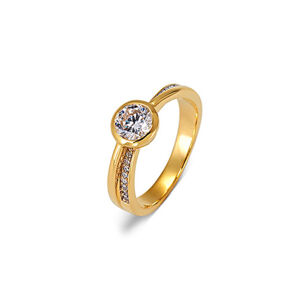 Strieborný prsteň pozlátený žltým zlatom