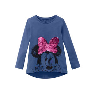 Tričko s dlhým rukávom »Disney« s obojstrannými flitrami