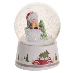 Vianočné snežítko Snowman with Tree, 8,5 cm